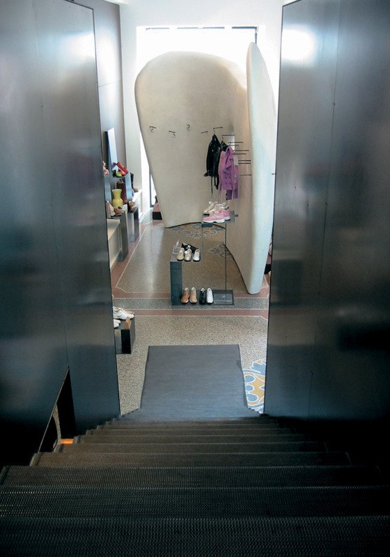 Stairs in a shop