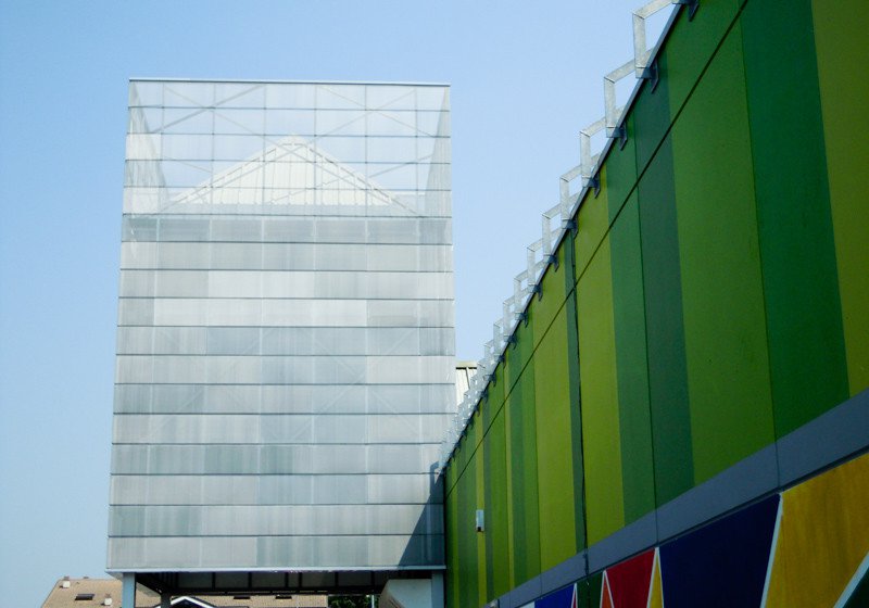 Shopping mall facade cladding