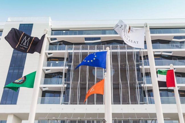 The exterior of The Retreat Palm Dubai MGallery by Sofitel