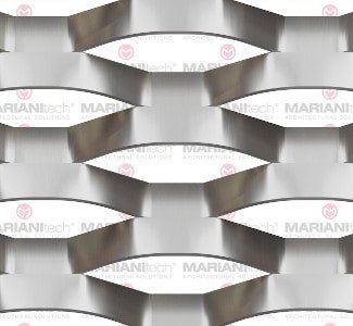 This expanded metal gives the possibility of having a large mesh, obtaining the effect of medium transparency.