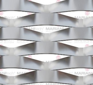 The particularity of the expanded metal is its ability to play with light and shadows in a unique way.