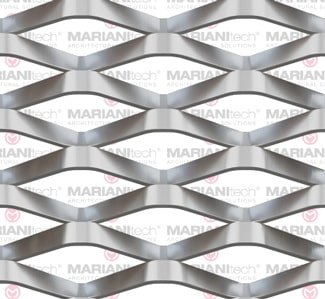 A mesh with large dimensions and medium transparency. An ideal combination to decorate a wall or a facade with a modern design.