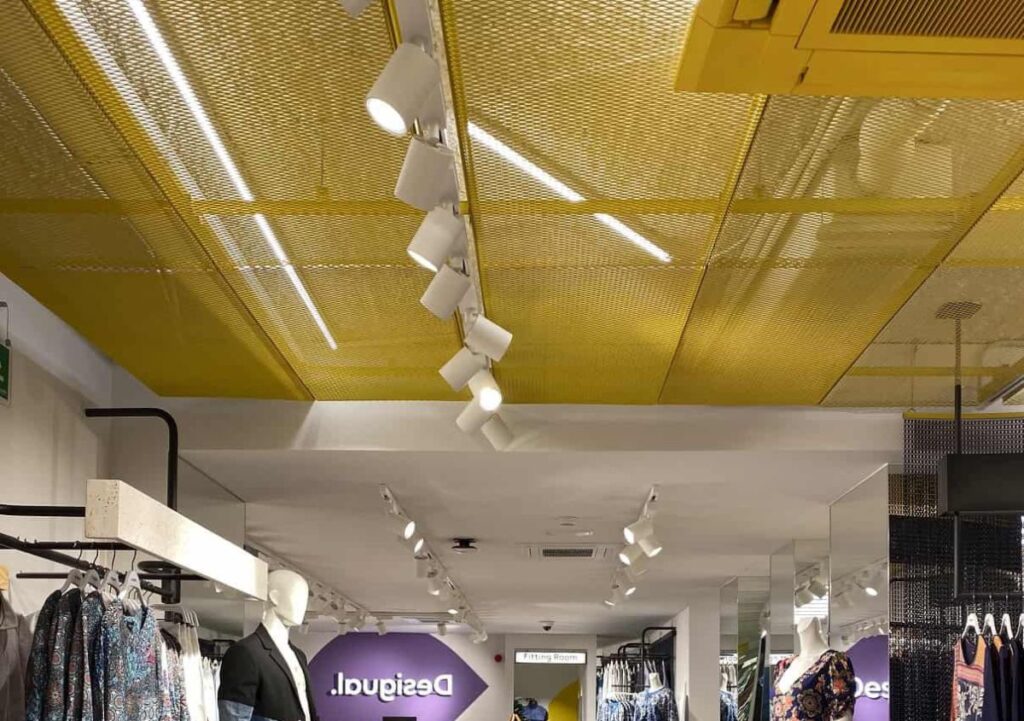 False ceiling of a Desigual shop